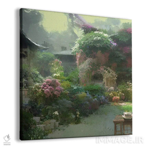 تابلو حیاط روستایی اثر آلساندرو دلا توره - نمای پرسپکتیو محصول