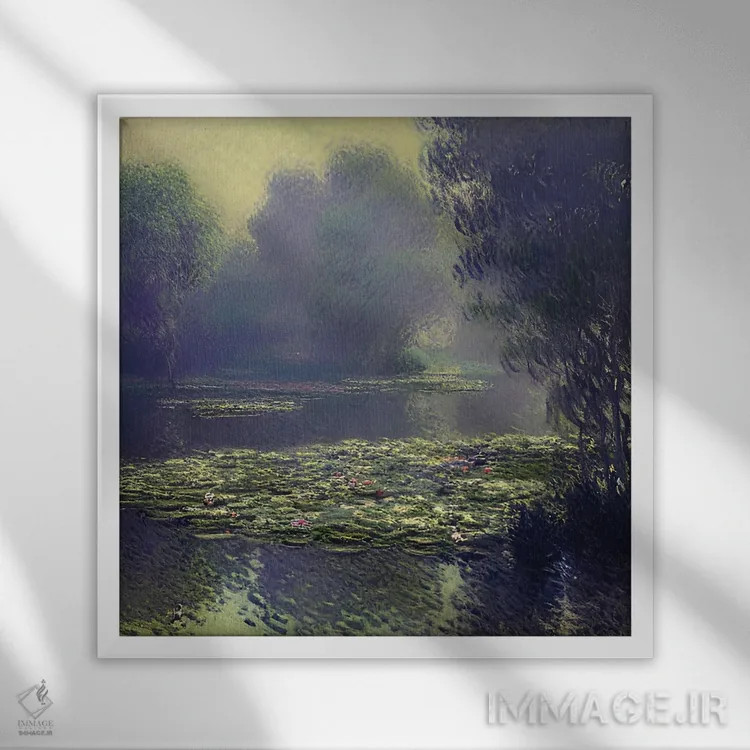 تابلو منظرهٔ روستایی اثر آلساندرو دلا توره - نمای قابدار سفید