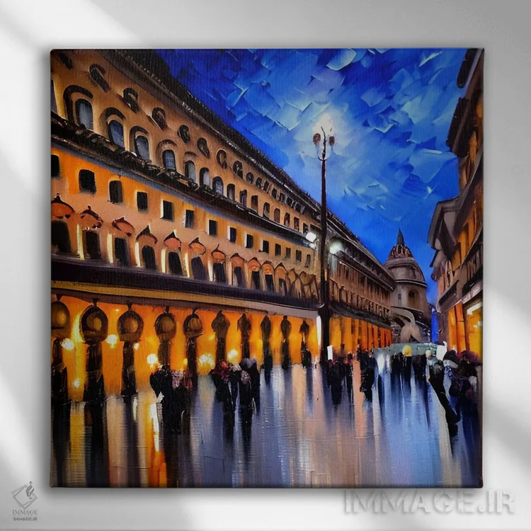 تابلو Milan, Italy,خیابان ویتوریو امانوئله، میلان، ایتالیا اثر آلساندرو دلا توره - نمای روبهرو روی دیوار
