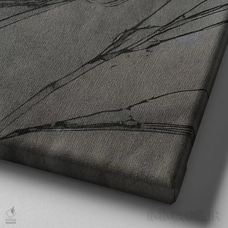 تابلو طراحی با مداد از چهره یک مرد اثر آلساندرو دلا توره - نمای نزدیک بافت بوم