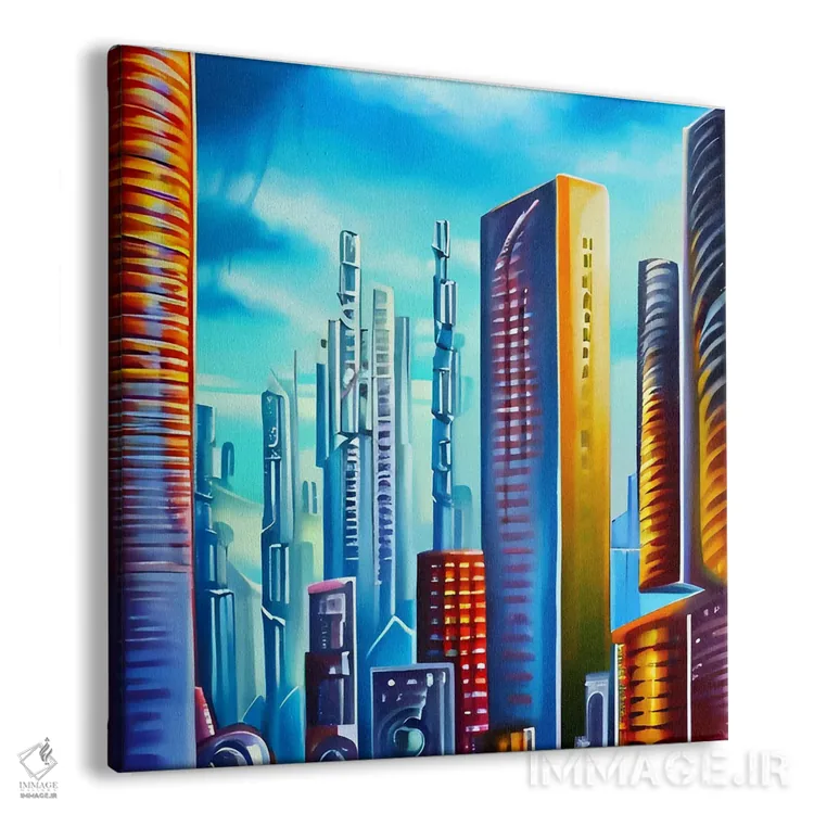 تابلو نمای افق آسمانخراشها اثر آلساندرو دلا توره - نمای پرسپکتیو محصول