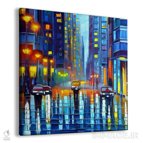 تابلو ترافیک شهری در یک شهر آیندهنگر اثر آلساندرو دلا توره - نمای پرسپکتیو محصول