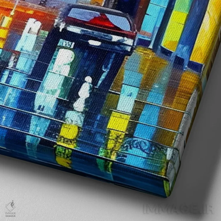 تابلو ترافیک شهری در یک شهر آیندهنگر اثر آلساندرو دلا توره - نمای نزدیک بافت بوم