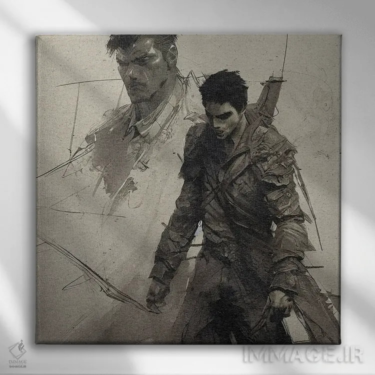 تابلو طرح قهرمان باستانی اثر آلساندرو دلا توره - نمای روبهرو روی دیوار