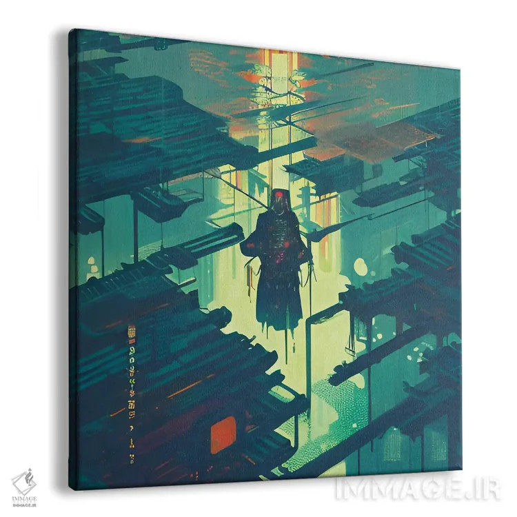 تابلو روح سایبرپانکی اثر آلساندرو دلا توره - نمای پرسپکتیو محصول