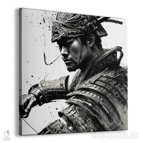 تابلو جنگجوی سامورایی ژاپنی اثر آلساندرو دلا توره - نمای پرسپکتیو محصول