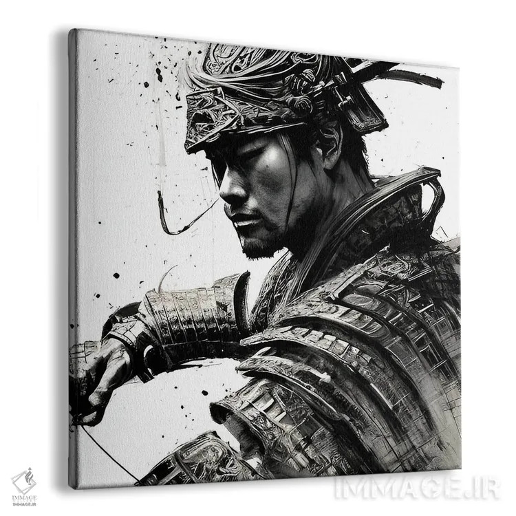 تابلو جنگجوی سامورایی ژاپنی اثر آلساندرو دلا توره - نمای پرسپکتیو محصول