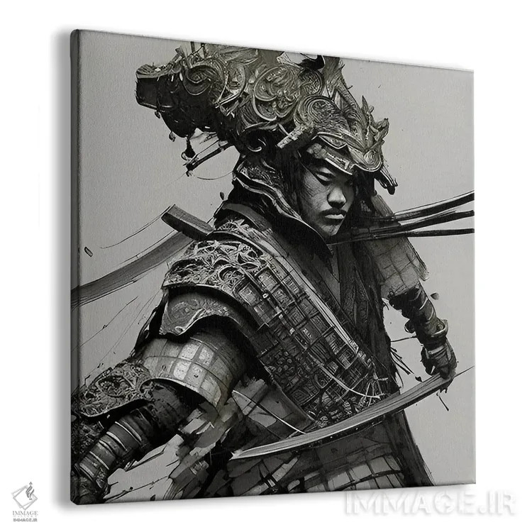 تابلو جنگجو ژاپنی اثر آلساندرو دلا توره - نمای پرسپکتیو محصول