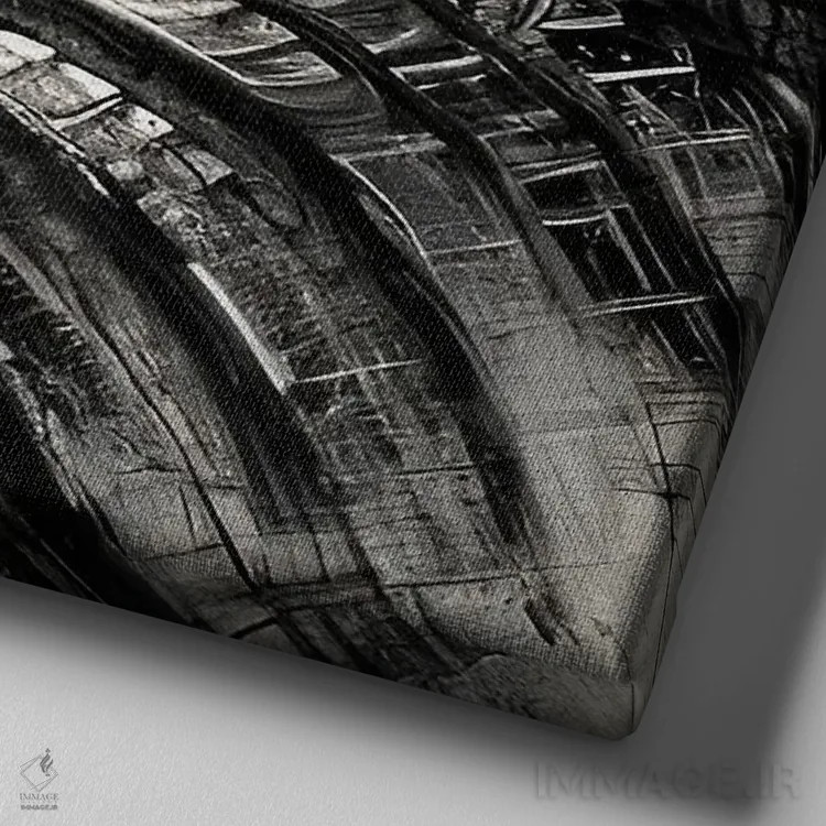 تابلو جنگجوی سامورایی ژاپنی اثر آلساندرو دلا توره - نمای نزدیک بافت بوم