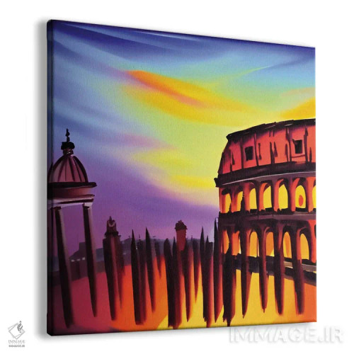 تابلو رم در غروب آفتاب اثر آلساندرو دلا توره - نمای پرسپکتیو محصول