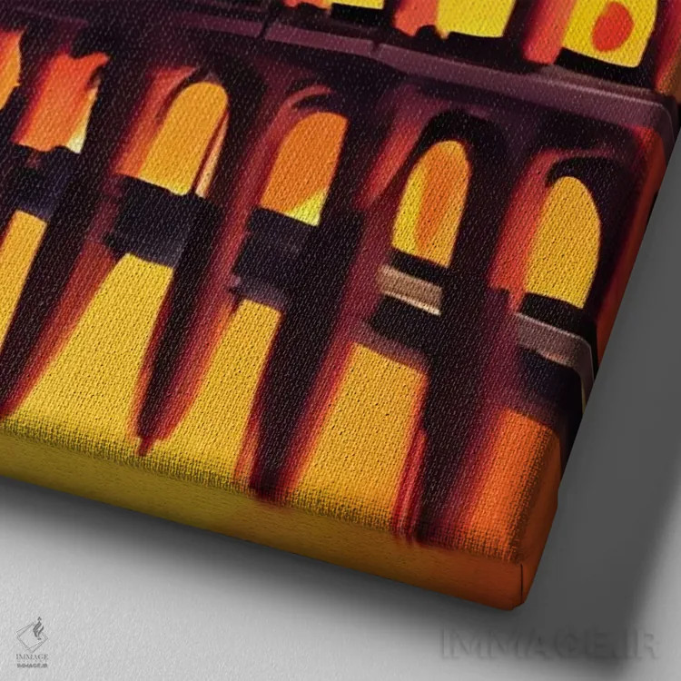 تابلو رم در غروب آفتاب اثر آلساندرو دلا توره - نمای نزدیک بافت بوم