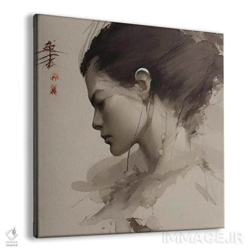 تابلو طرحی از یک زن ژاپنی اثر آلساندرو دلا توره - نمای پرسپکتیو محصول