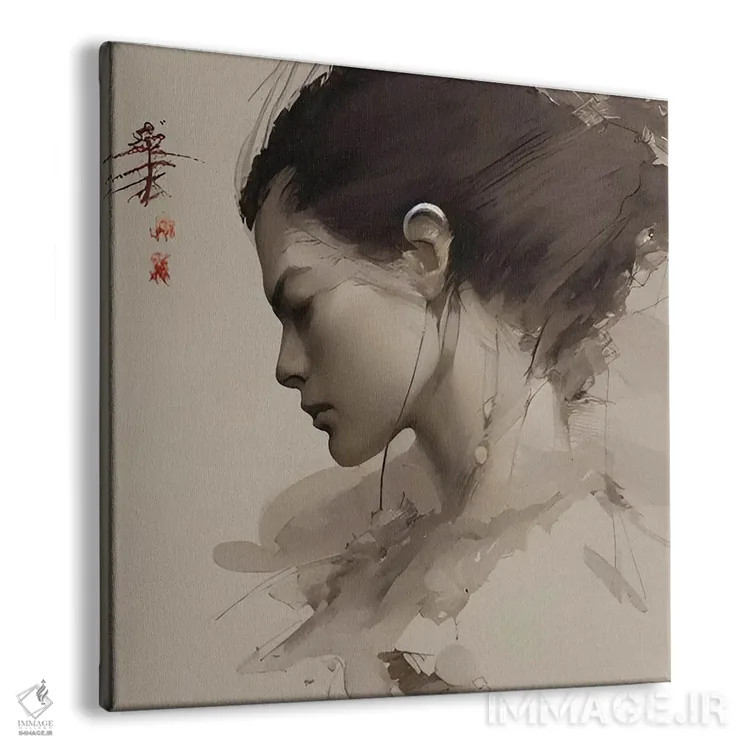 تابلو طرحی از یک زن ژاپنی اثر آلساندرو دلا توره - نمای پرسپکتیو محصول