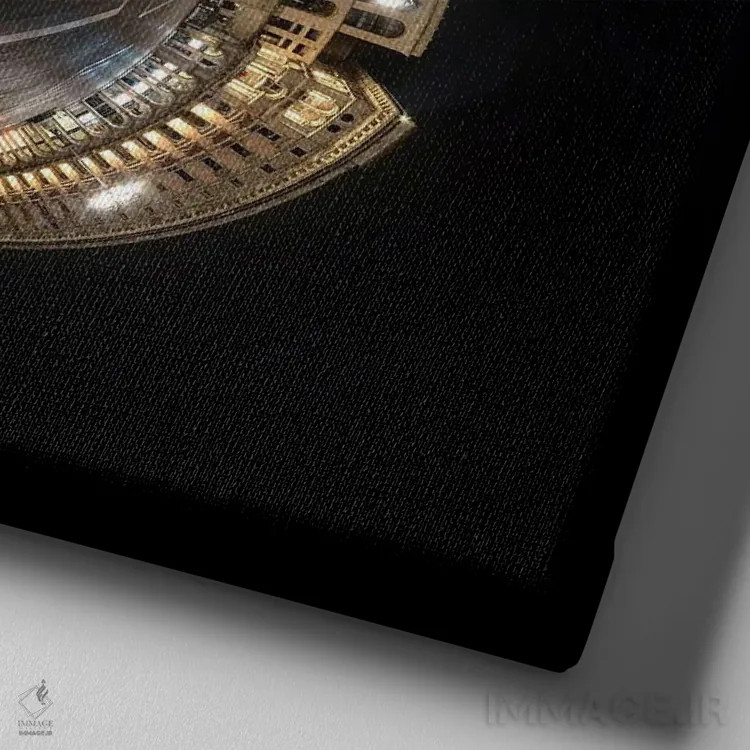 تابلو میدان دومو و کلیسای جامع گوتیک میلان، ایتالیا اثر آلساندرو دلا توره - نمای نزدیک بافت بوم