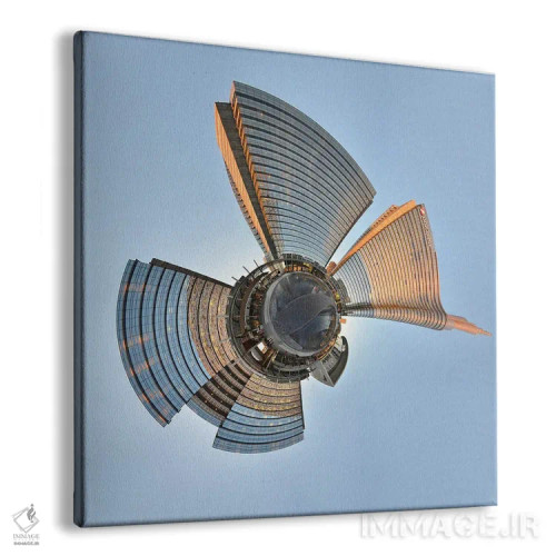 تابلو میدان گائه اولنتی و آسمانخراش مرکز شهر میلان، ایتالیا اثر آلساندرو دلا توره - نمای پرسپکتیو محصول