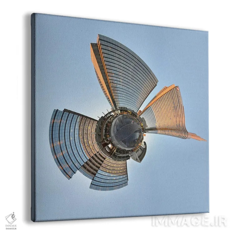 تابلو میدان گائه اولنتی و آسمانخراش مرکز شهر میلان، ایتالیا اثر آلساندرو دلا توره - نمای پرسپکتیو محصول