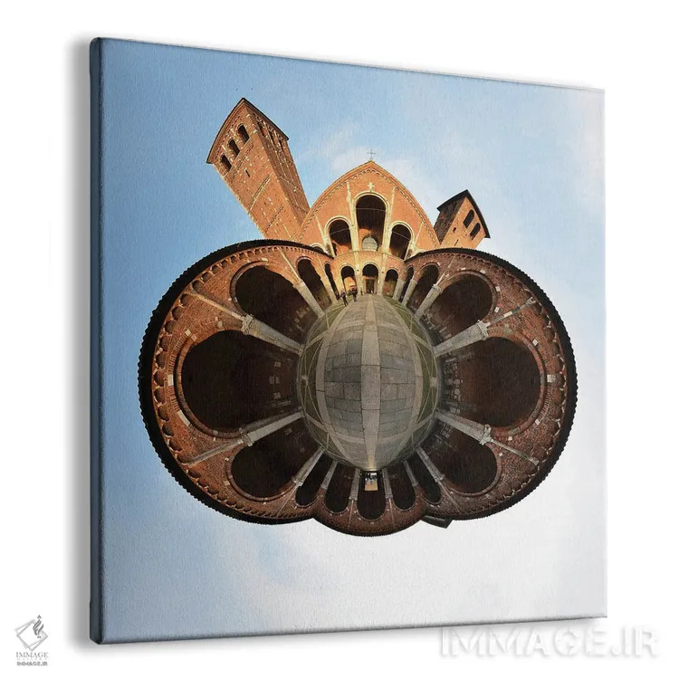 تابلو کلیسای جامع سانتامبروجو، میلان، ایتالیا اثر آلساندرو دلا توره - نمای پرسپکتیو محصول