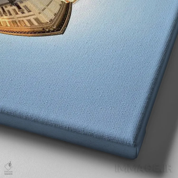 تابلو کلیسای سن لورنزو در میلان، ایتالیا اثر آلساندرو دلا توره - نمای نزدیک بافت بوم