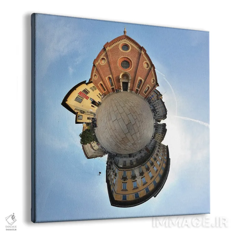 تابلو کلیسای جامع سانتا ماریا دله گراتسیه، میلان، ایتالیا اثر آلساندرو دلا توره - نمای پرسپکتیو محصول