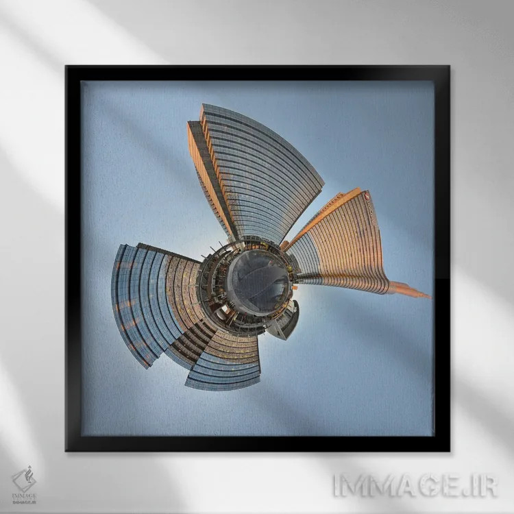تابلو میدان گائه اولنتی، خیابان شهری میلان، ایتالیا اثر آلساندرو دلا توره - نمای قابدار مشکی