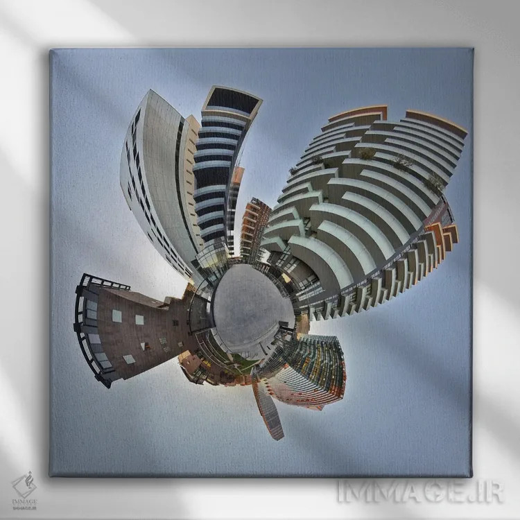 تابلو میدان آلوار آلتو و آسمانخراش معماری شهری مرکز میلان، ایتالیا اثر آلساندرو دلا توره - نمای روبهرو روی دیوار