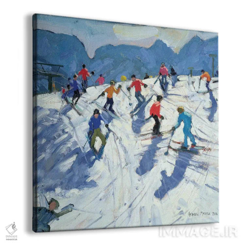 تابلو Lofer,پیست شلوغ اسکی، لوفِر (اتریش) اثر اندرو ماکارا - نمای پرسپکتیو محصول