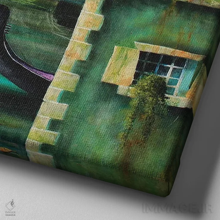 تابلو مکانی برای دانستن اثر آدریان سایکس - نمای نزدیک بافت بوم