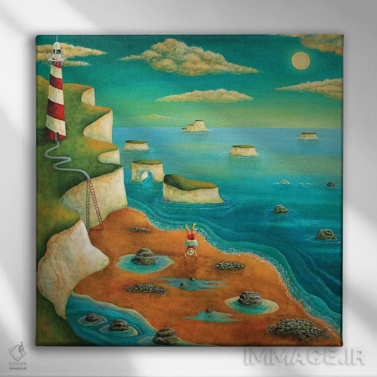 تابلو تمرین ایستادن روی دستها اثر آدریان سایکس - نمای روبهرو روی دیوار