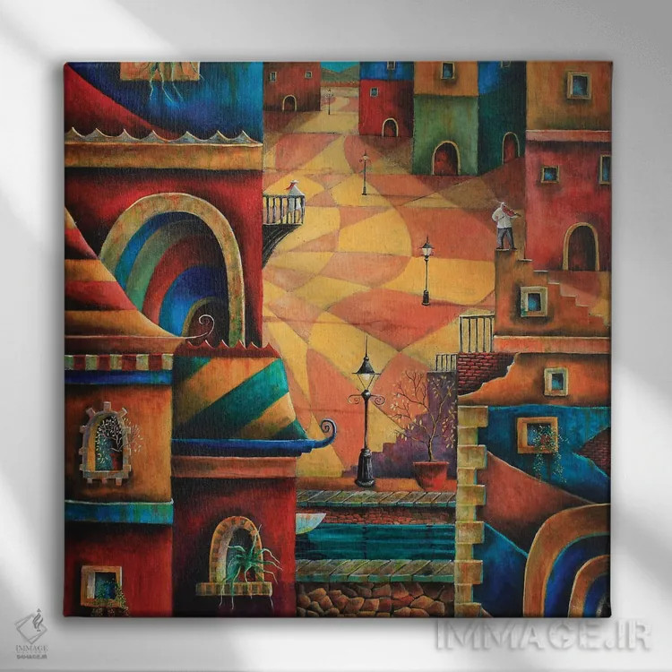 تابلو آواز عاشقانه (سرناد) اثر آدریان سایکس - نمای روبهرو روی دیوار