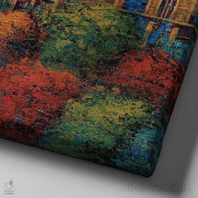 تابلو شبی در آکسفورد اثر آدریان سایکس - نمای نزدیک بافت بوم