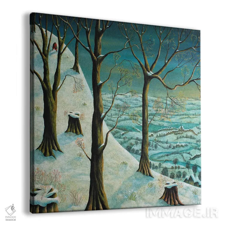 تابلو جمعآوری گل برفی اثر آدریان سایکس - نمای پرسپکتیو محصول