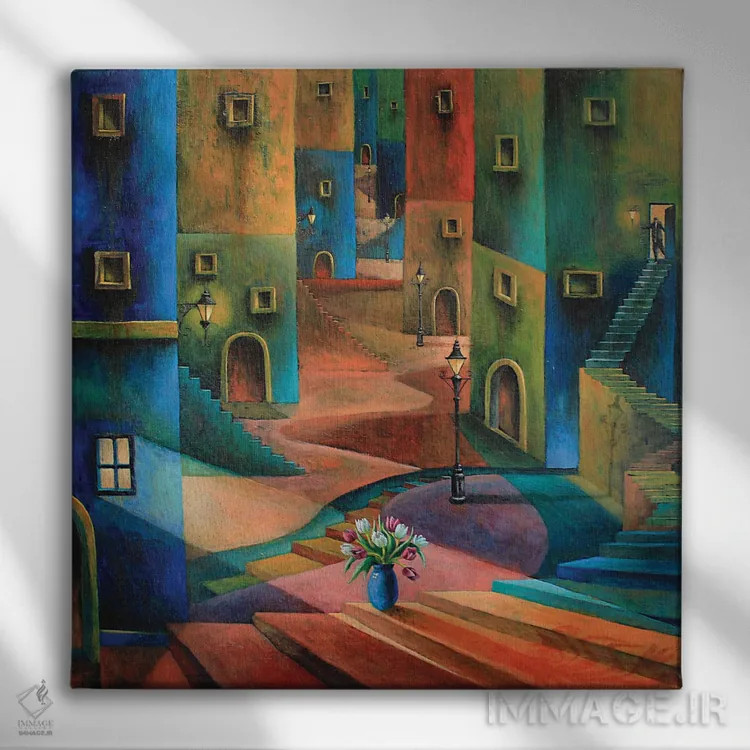 تابلو چگونه نور وارد میشود اثر آدریان سایکس - نمای روبهرو روی دیوار