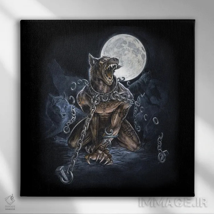 تابلو گرگینهها (اصطلاح فرانسوی) اثر آلکمی انگلند (استودیو هنری انگلیسی) - نمای روبهرو روی دیوار