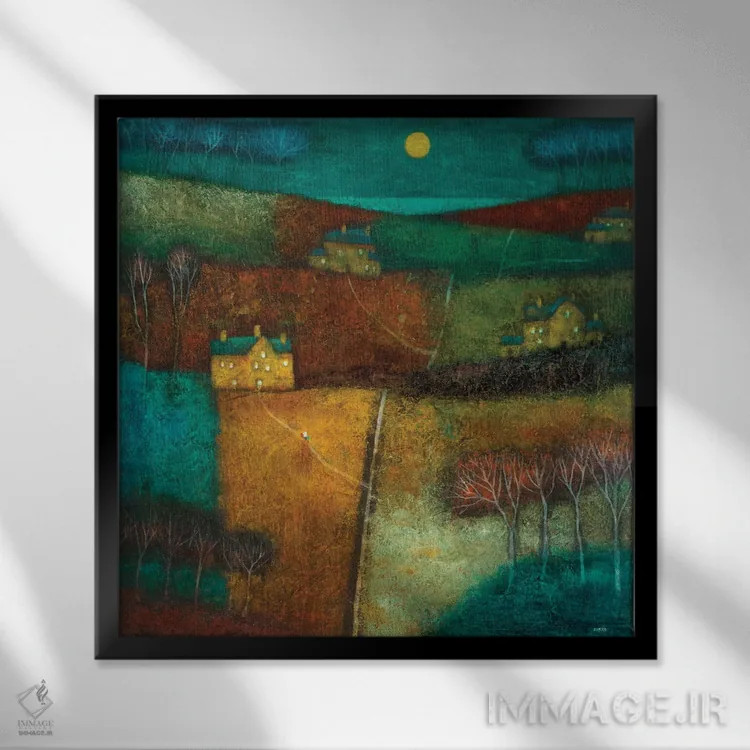 تابلو پایان پیادهروی اثر آدریان سایکس - نمای قابدار مشکی