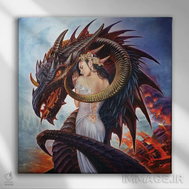 تابلو سرزنش اژدها اثر آلکمی انگلند (استودیو هنری انگلیسی) - نمای روبهرو روی دیوار