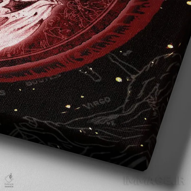 تابلو افق وحشت (کلمه بازی با Horoscope) اثر آلکمی انگلند (استودیو هنری انگلیسی) - نمای نزدیک بافت بوم