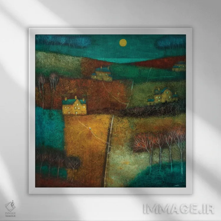 تابلو پایان پیادهروی اثر آدریان سایکس - نمای قابدار سفید