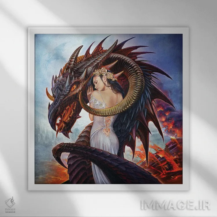 تابلو سرزنش اژدها اثر آلکمی انگلند (استودیو هنری انگلیسی) - نمای قابدار سفید