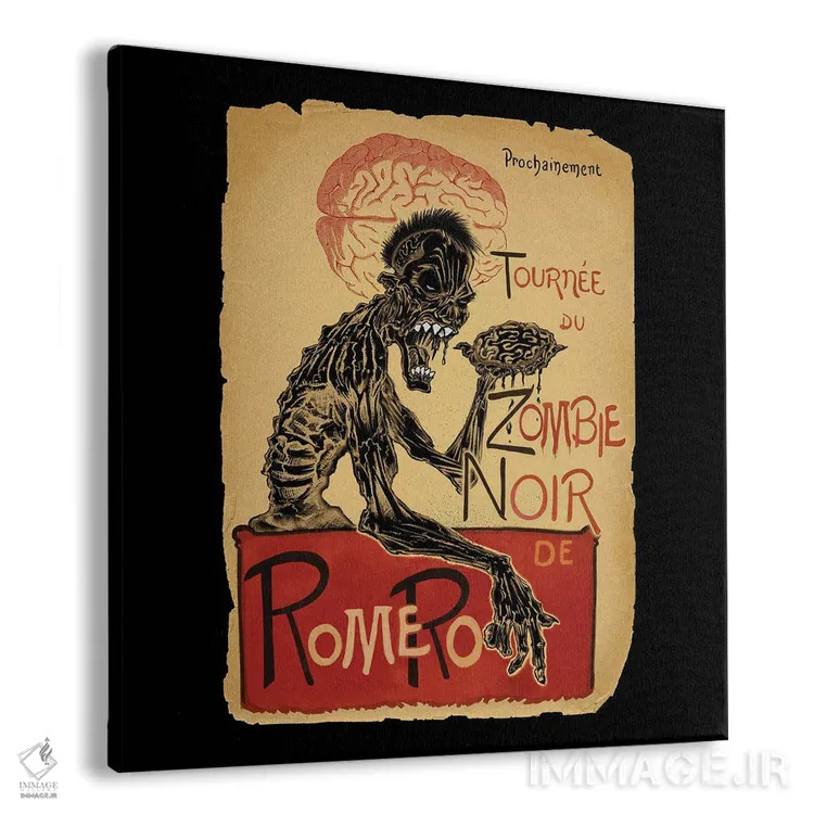 تابلو زامبی سیاه (واژه فرانسوی) اثر آلکمی انگلند (استودیو هنری انگلیسی) - نمای پرسپکتیو محصول