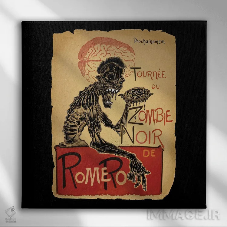 تابلو زامبی سیاه (واژه فرانسوی) اثر آلکمی انگلند (استودیو هنری انگلیسی) - نمای روبهرو روی دیوار