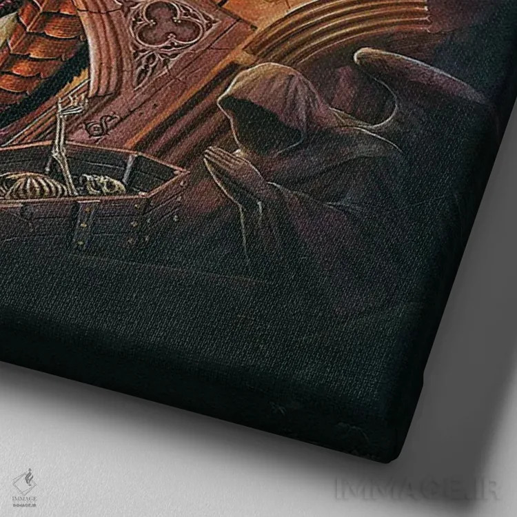 تابلو سقوط خاندان ولاد اثر آلکمی انگلند (استودیو هنری انگلیسی) - نمای نزدیک بافت بوم