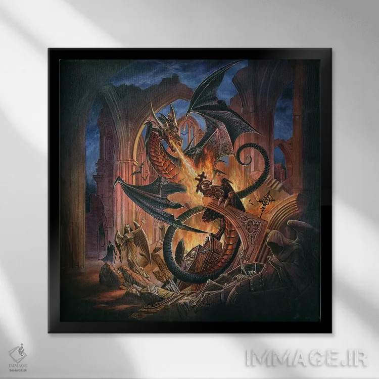 تابلو سقوط خاندان ولاد اثر آلکمی انگلند (استودیو هنری انگلیسی) - نمای قابدار مشکی