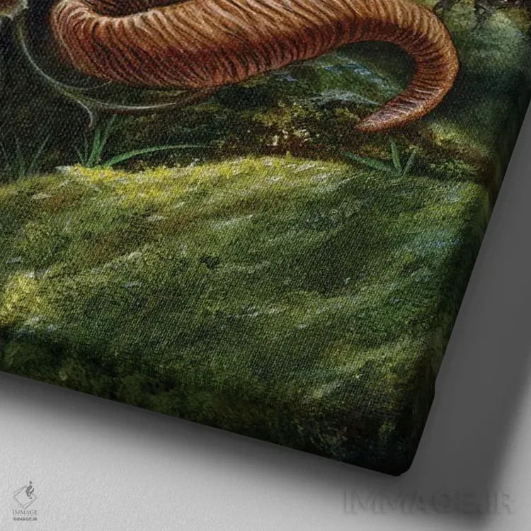 تابلو هولدرتیس (نام اسطورهای/فولکلور) اثر آلکمی انگلند (استودیو هنری انگلیسی) - نمای نزدیک بافت بوم