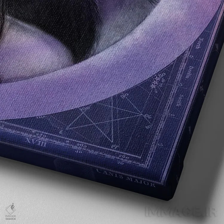 تابلو دیدهٔ دوم (بینایی فراطبیعی) اثر آلکمی انگلند (استودیو هنری انگلیسی) - نمای نزدیک بافت بوم