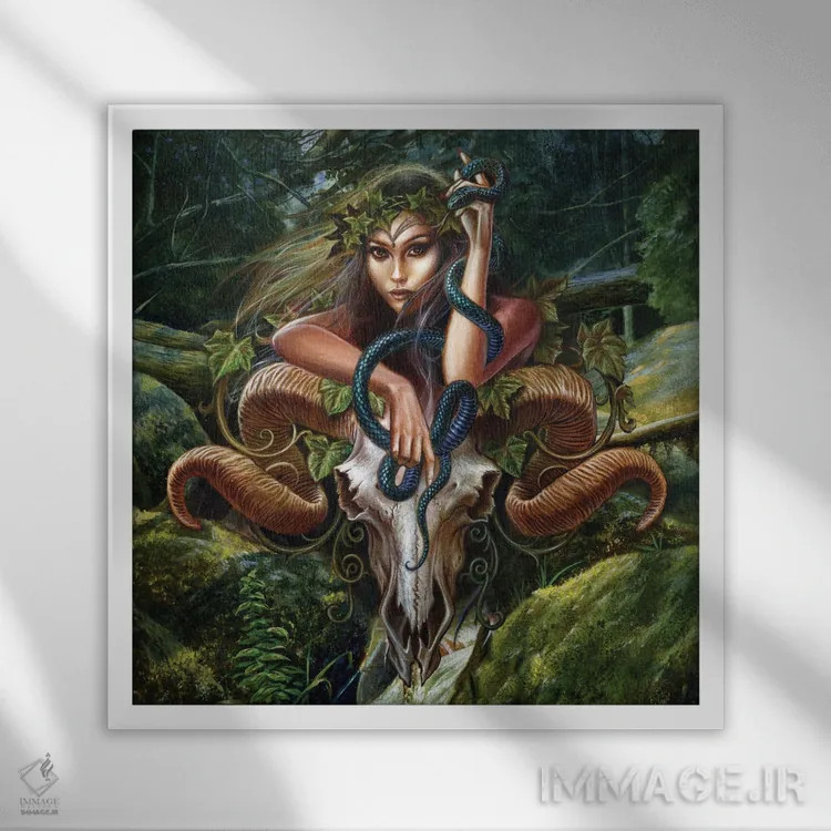 تابلو هولدرتیس (نام اسطورهای/فولکلور) اثر آلکمی انگلند (استودیو هنری انگلیسی) - نمای قابدار سفید