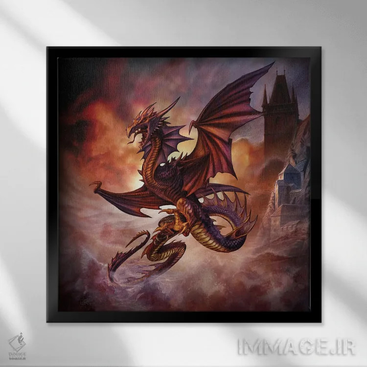 تابلو زادهٔ طوفان اثر آلکمی انگلند (استودیو هنری انگلیسی) - نمای قابدار مشکی