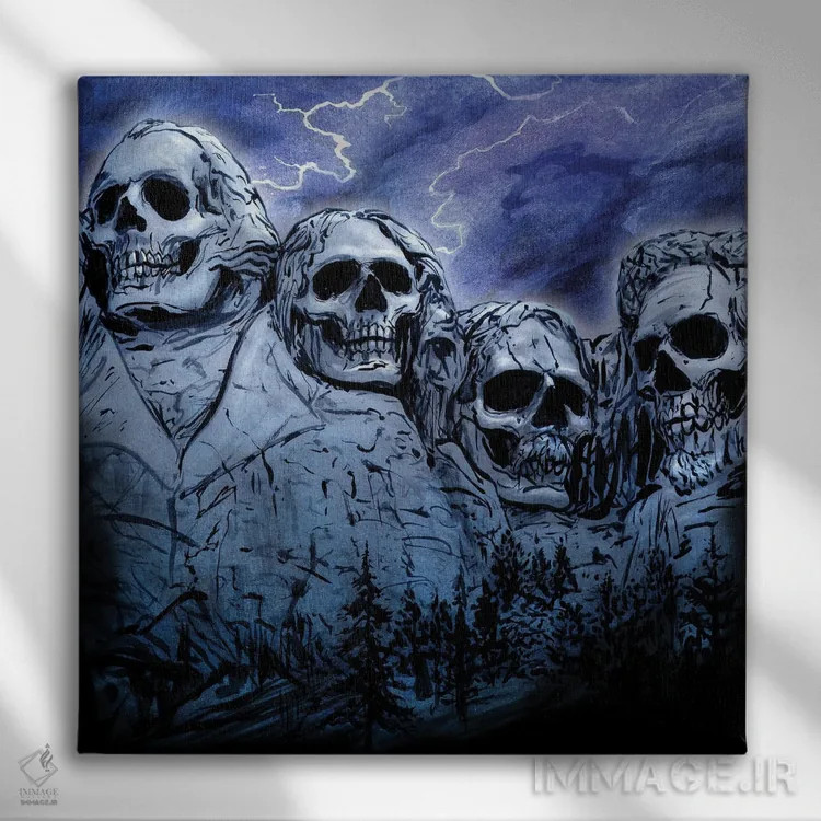 تابلو برتری مرگ اثر آلکمی انگلند (استودیو هنری انگلیسی) - نمای روبهرو روی دیوار