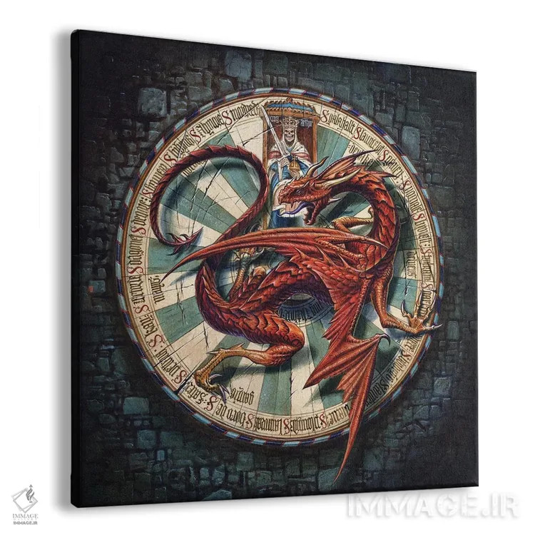 تابلو راز میز گرد (افسانه آرتور) اثر آلکمی انگلند (استودیو هنری انگلیسی) - نمای پرسپکتیو محصول