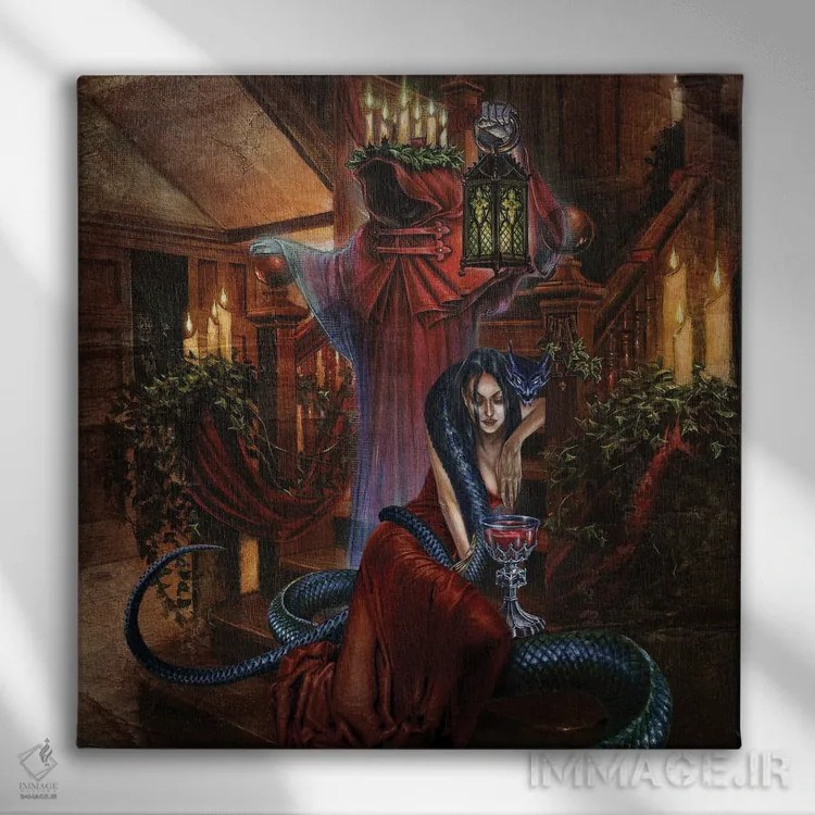 تابلو جام سایه اثر آلکمی انگلند (استودیو هنری انگلیسی) - نمای روبهرو روی دیوار