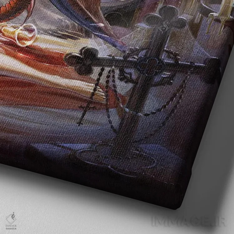 تابلو رویای اوپیر اثر آلکمی انگلند (استودیو هنری انگلیسی) - نمای نزدیک بافت بوم